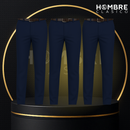 Kit de 3 Pantalones Masculinos en Seda Color Hielo y Elastano