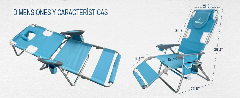 A Ostrich Mochila 3N1 Silla - con bolsa enfriadora